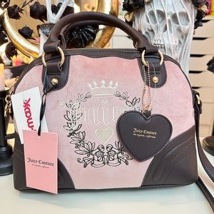 NEW Juicy Couture Pink Heritage Bowlers Dusty Blush Bag